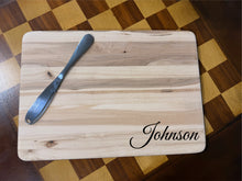 Load image into Gallery viewer, Wooden cutting board with name engraving