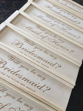 Load image into Gallery viewer, Custom Personalized Wine or Gift Boxes for Wedding Party, Bridesmaid, Maid of Honor