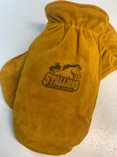 Load image into Gallery viewer, leather chopper mittens with logo