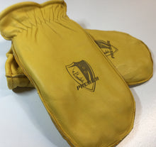 Load image into Gallery viewer, Lined Leather Chopper Mittens with Logo