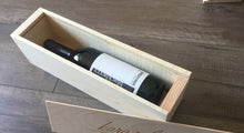 Load image into Gallery viewer, Wood Wine Box with Custom Monogram
