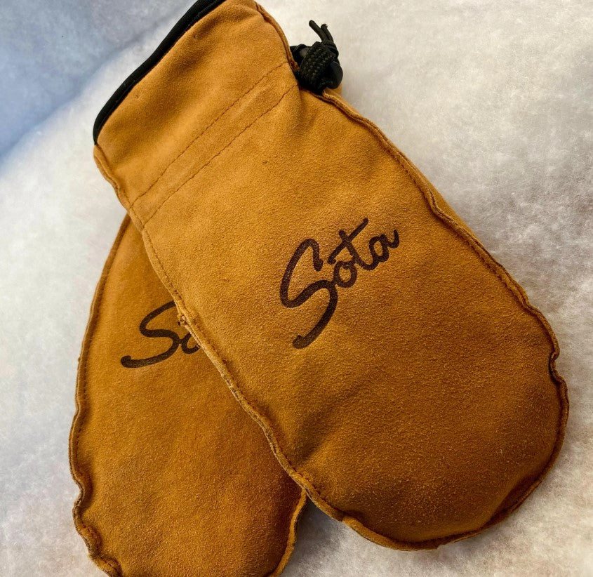 Ladies Suede Fashion Chopper Mitten with MN Sota logo