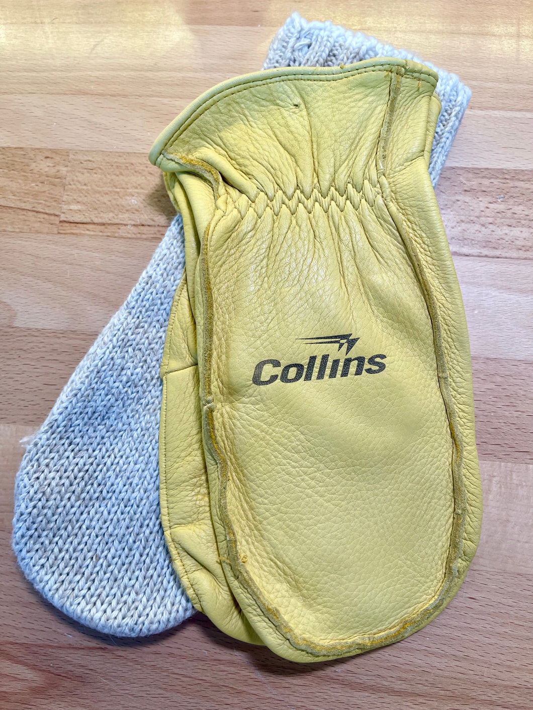 Custom Engraved Wool Lined Leather Chopper Mittens